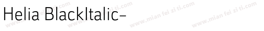 Helia BlackItalic字体转换